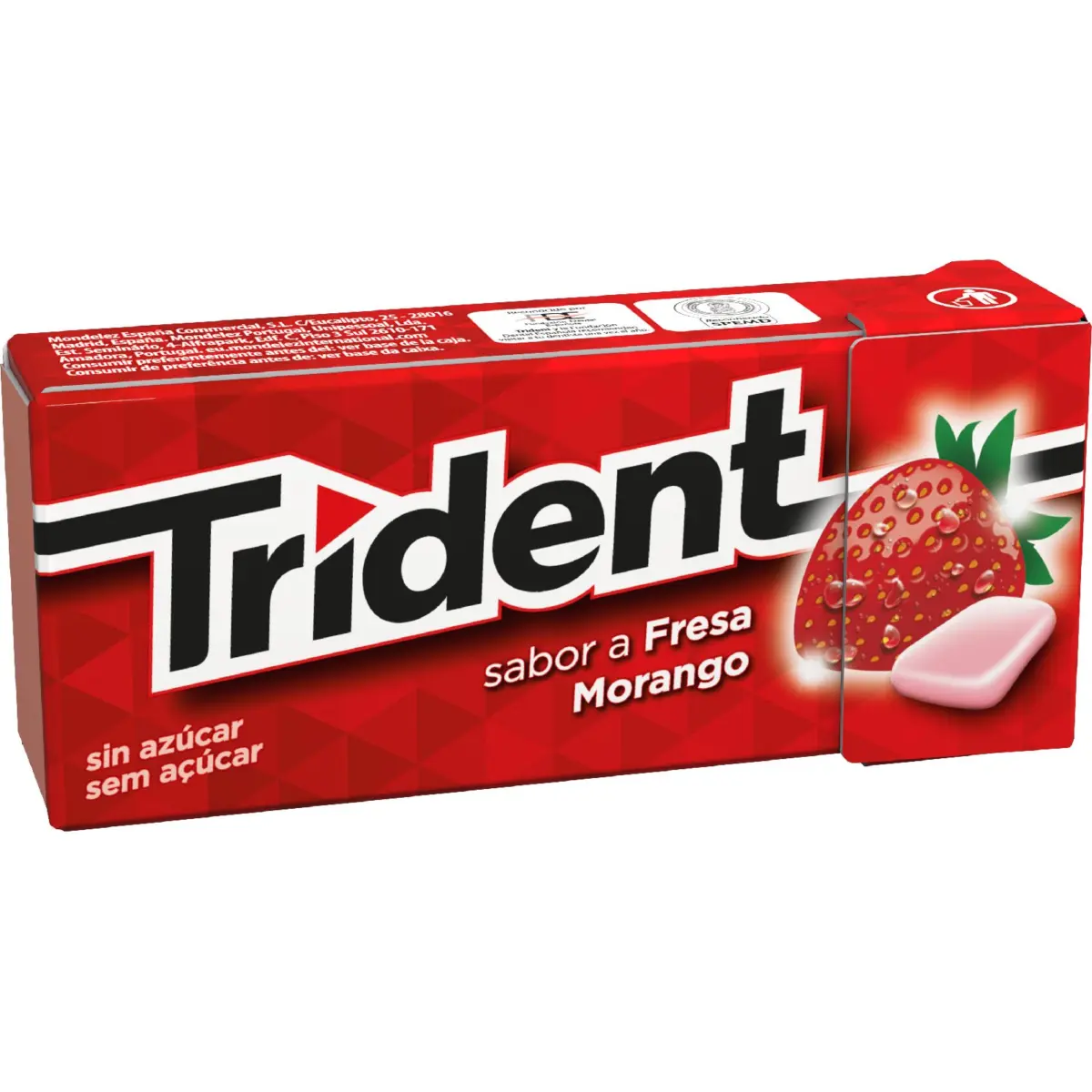 Xiclet recobert amb gust de maduixa Trident