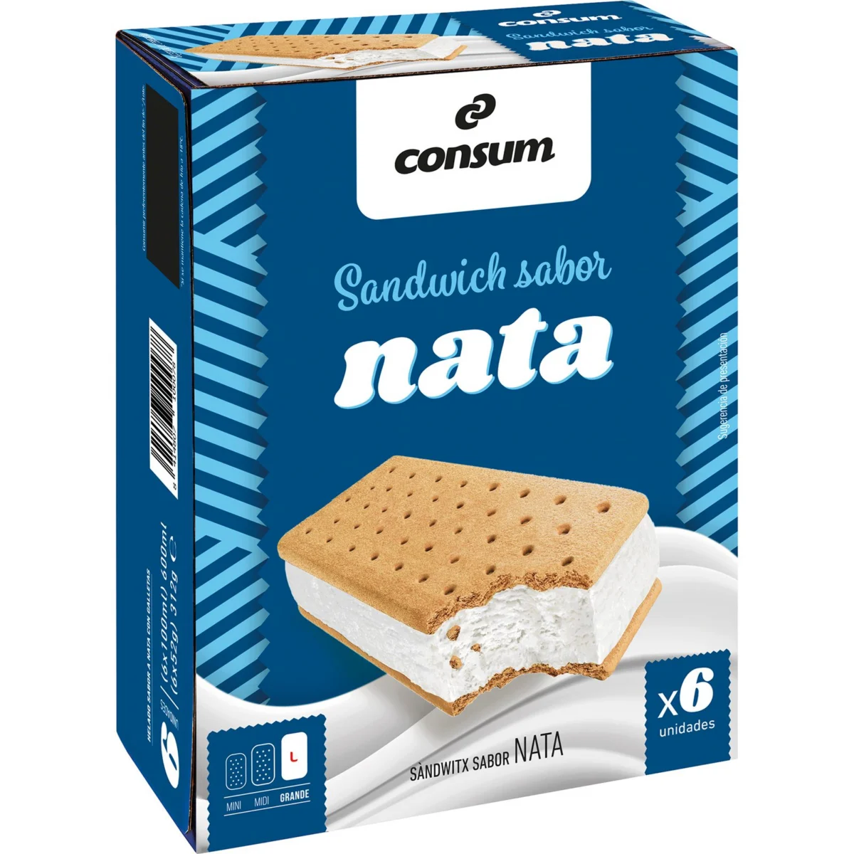 Sándwich de Nata Pack de 6 Unidades Consum