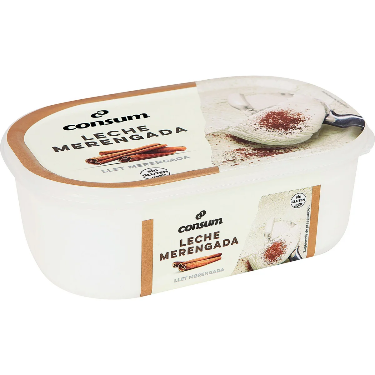 Мороженое leche merengada в контейнере Consum