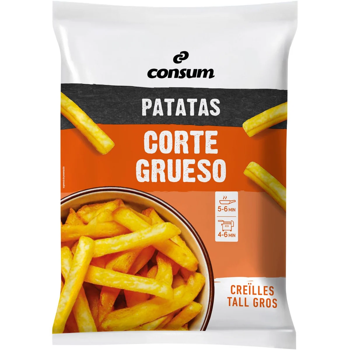 Consum thick-cut pre-fried potatoes