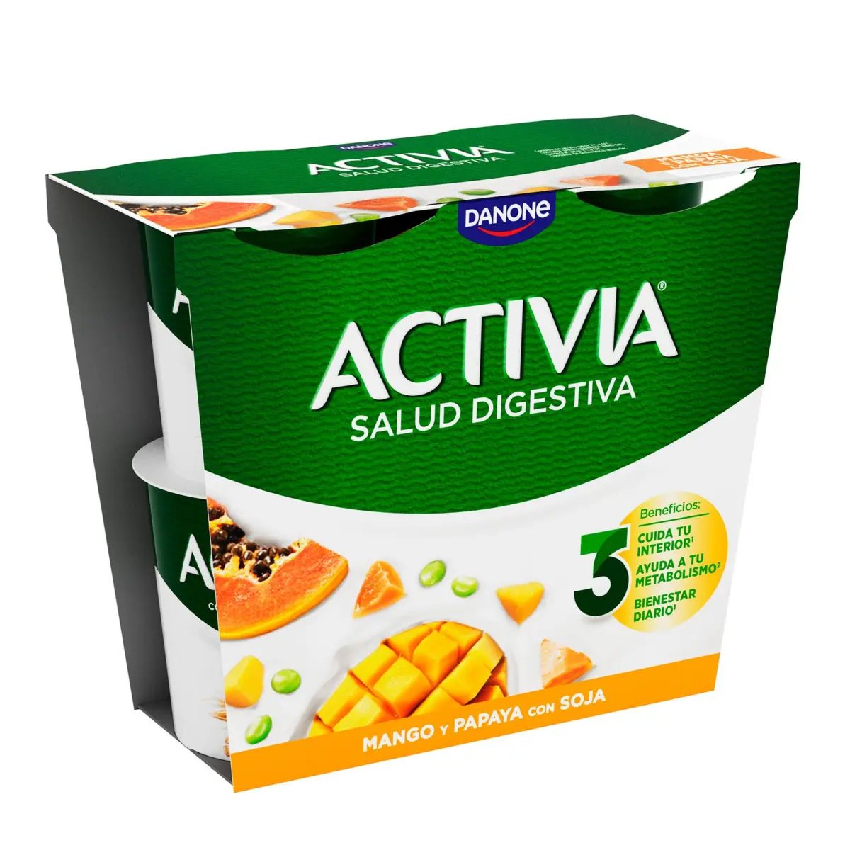 Activia Soy Mango and Papaya 4-Pack Danone