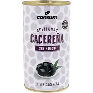 Aceitunas Negras sin Hueso Lata Consum