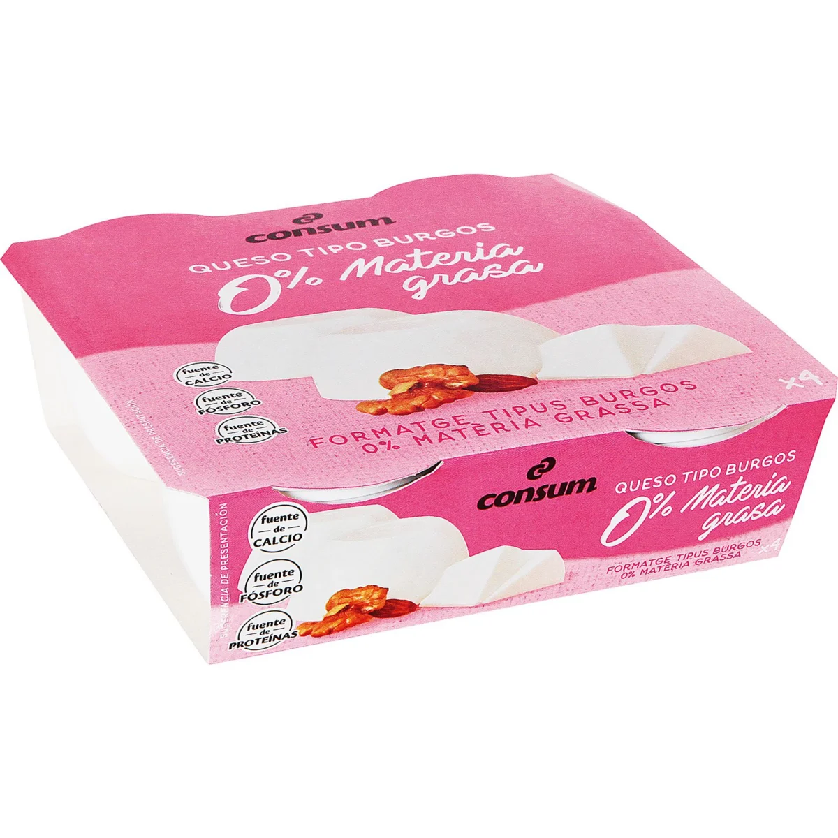Frischkäse 0 %, 4er-Pack Consum