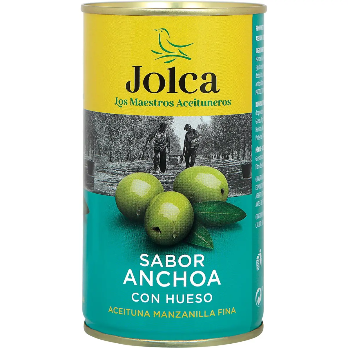 Oliven mit Anchovisgeschmack und Stein, Dose Jolca