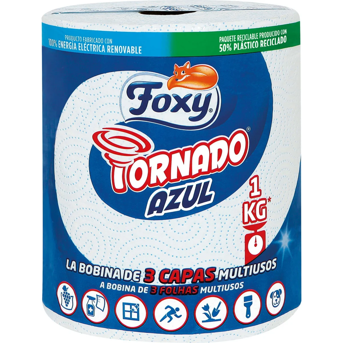 Rollo Multiusos Tornado Azul Foxy