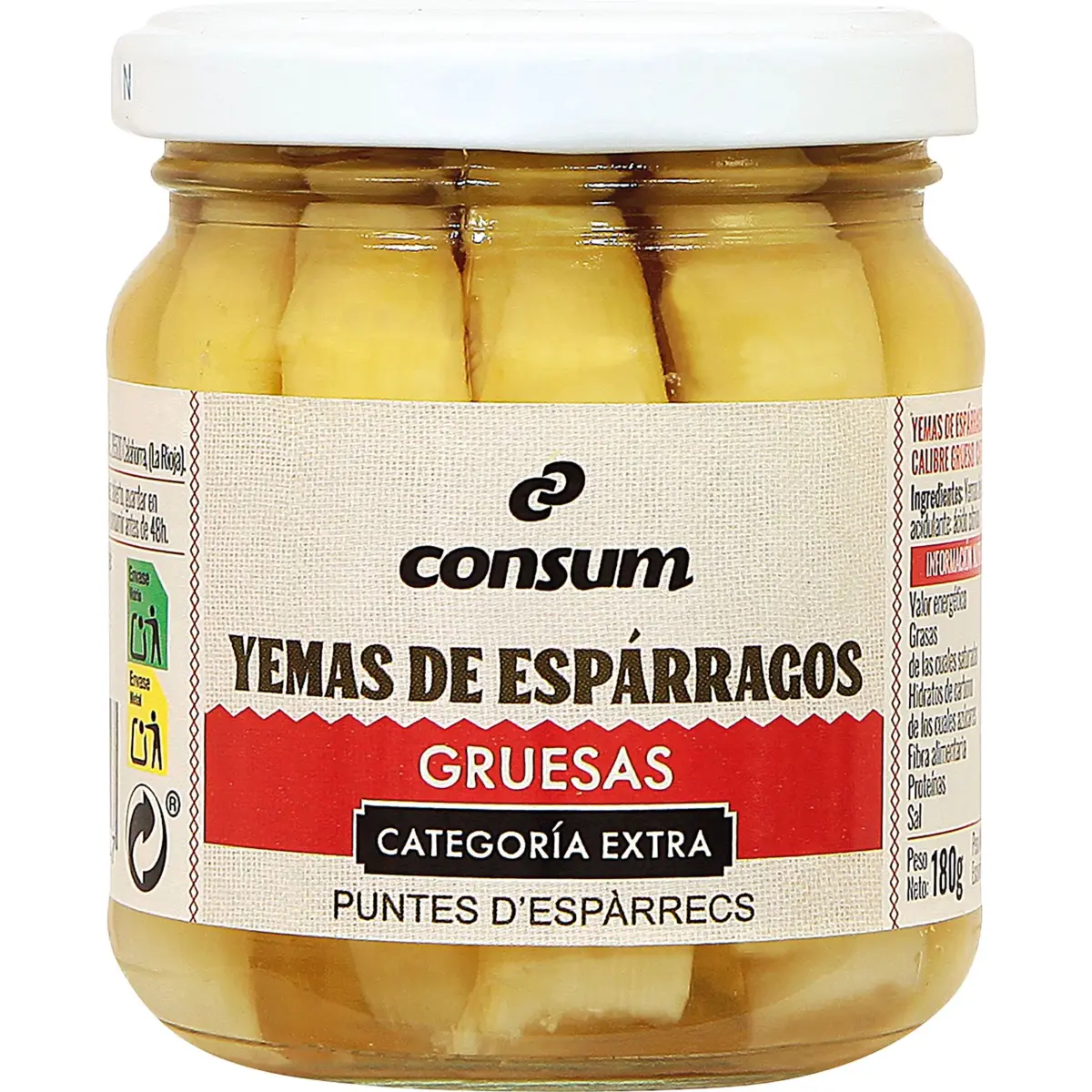 Puntes d’espàrrecs extra, pot Consum