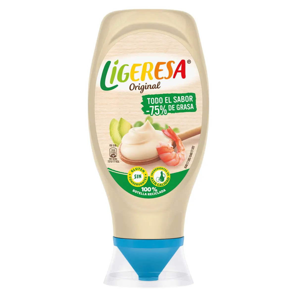 Light sauce upside-down bottle Ligeresa