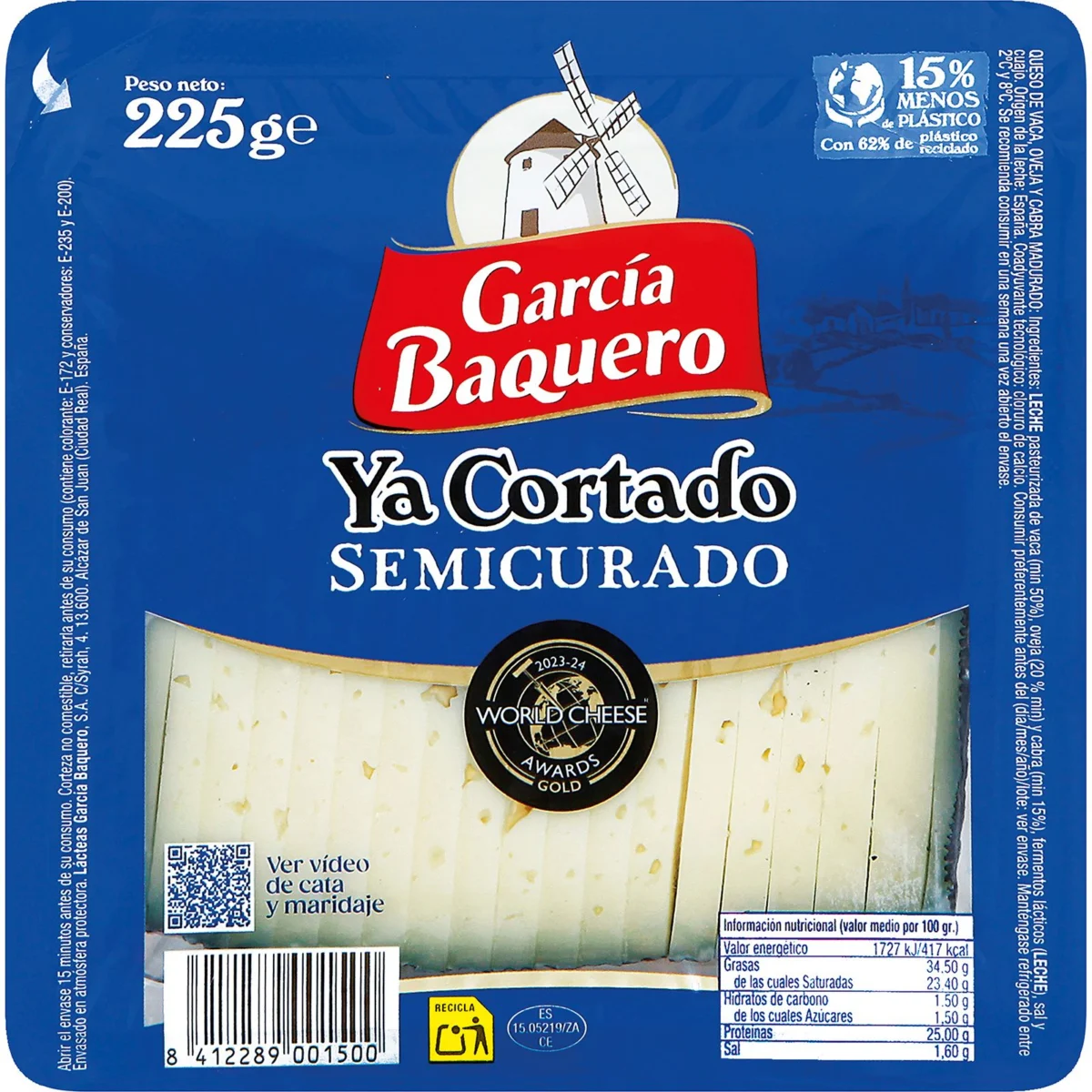 Queso Mezcla Semicurado Ya Cortado G.baquero