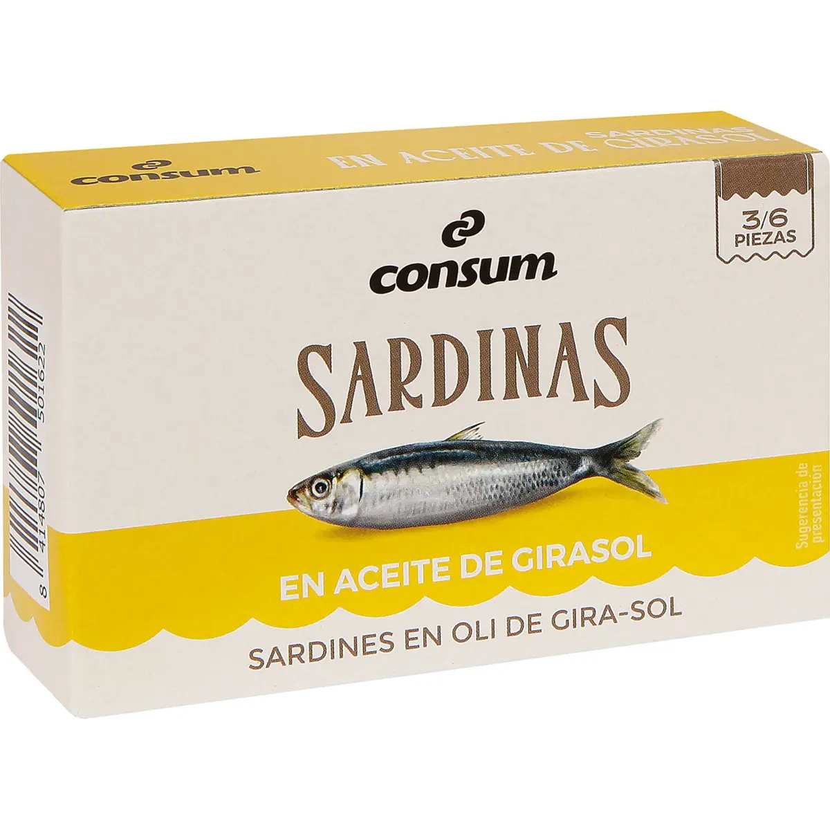 Sardina en oli de gira-sol, llauna Consum