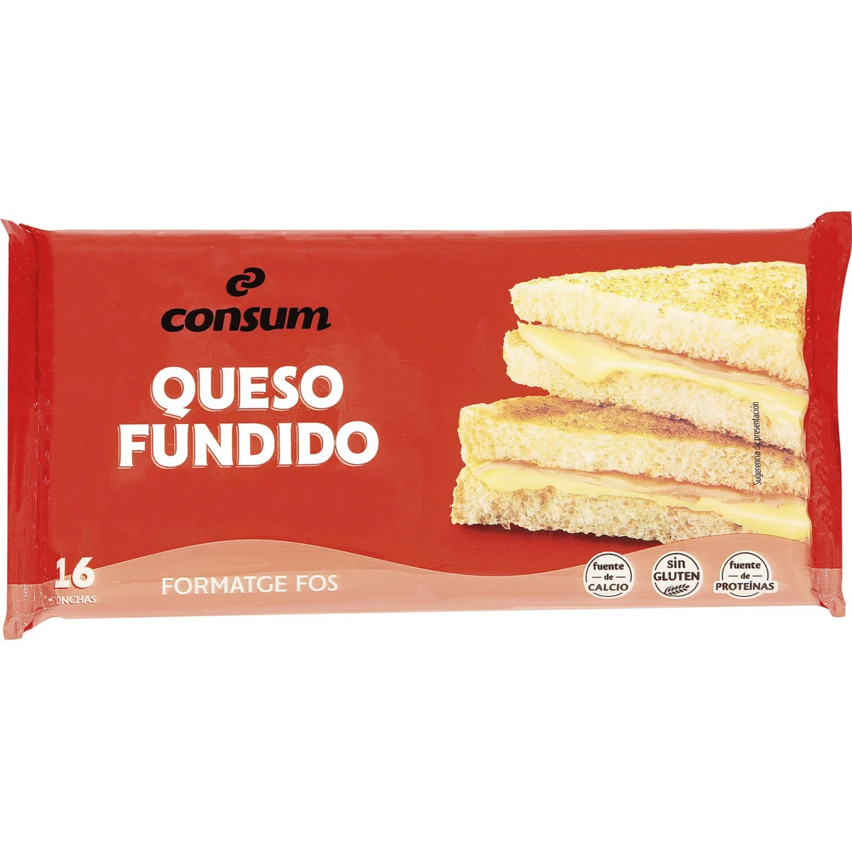Processed cheese slices, 16 slices, Consum