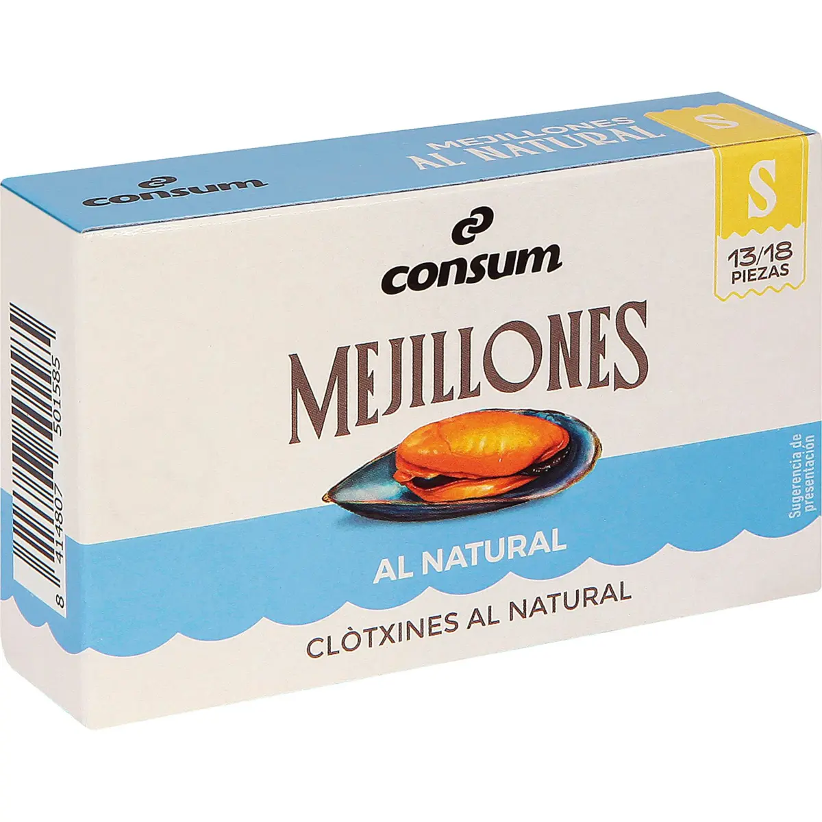 Musclos gallecs al natural 13/18 peces Consum