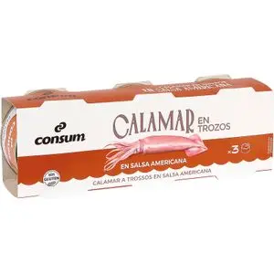 Morceaux de calamar à la sauce américaine, pack Consum