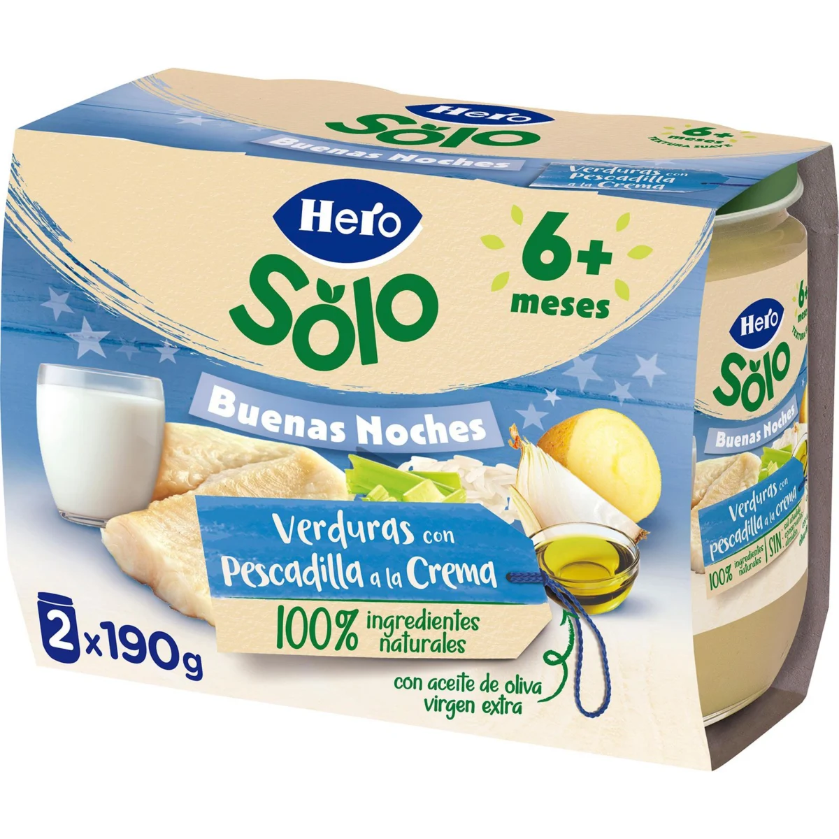 Tarrito Buenas Noches Pescadilla Crema Pack 2 Hero