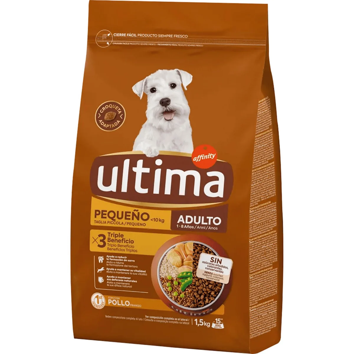Menjar sec per a gossos Ultima Dog Mini Adult Chicken
