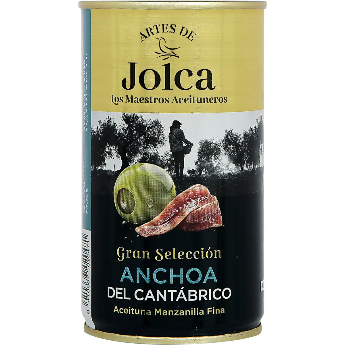 Olives farcides d’anxova del Cantàbric, llauna Jolca