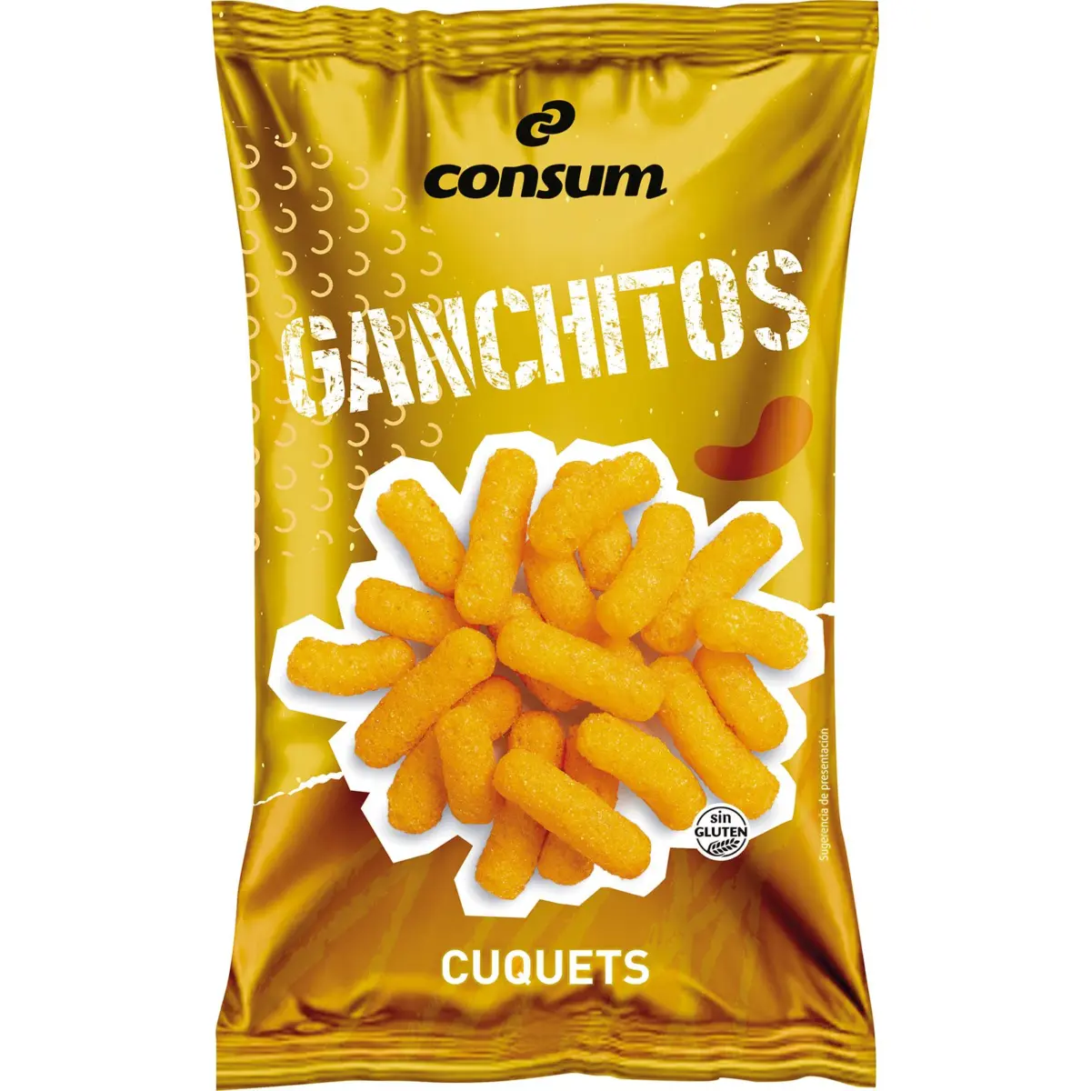 Cheese-flavoured corn ganchito, bag Consum