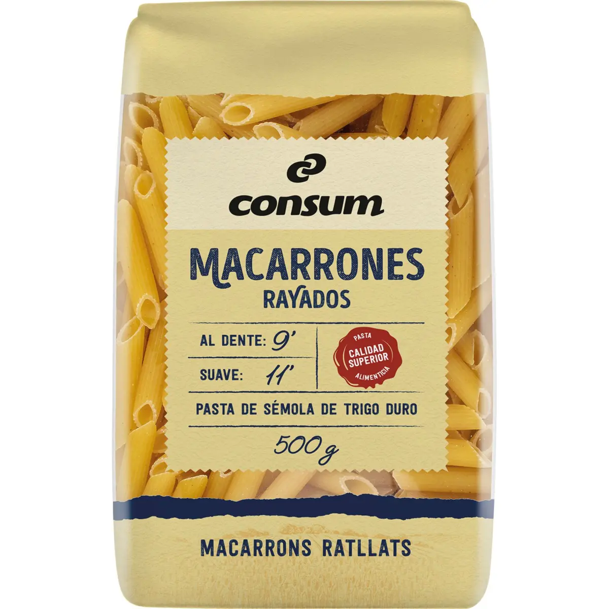 Macarrons ratllats Consum