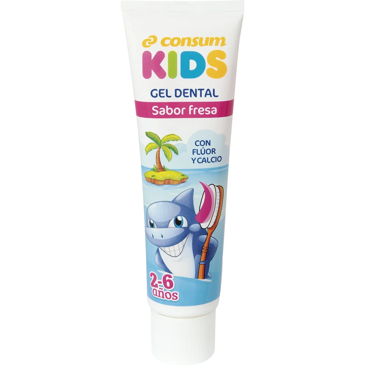 Gel dentaire goût fraise pour enfants de 2 à 6 ans Consum Kids