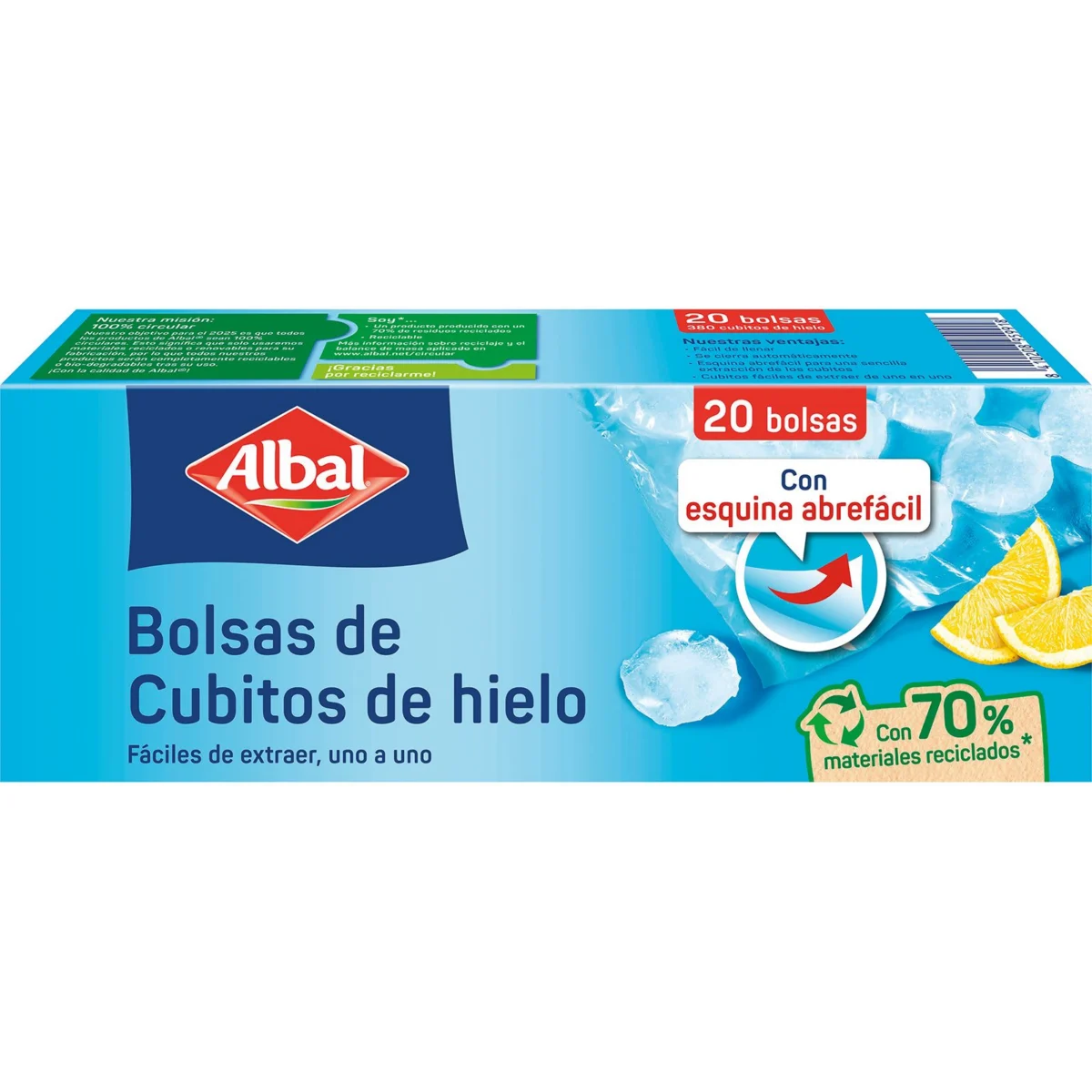 Bolsas Cubitos de Hielo Caja Albal