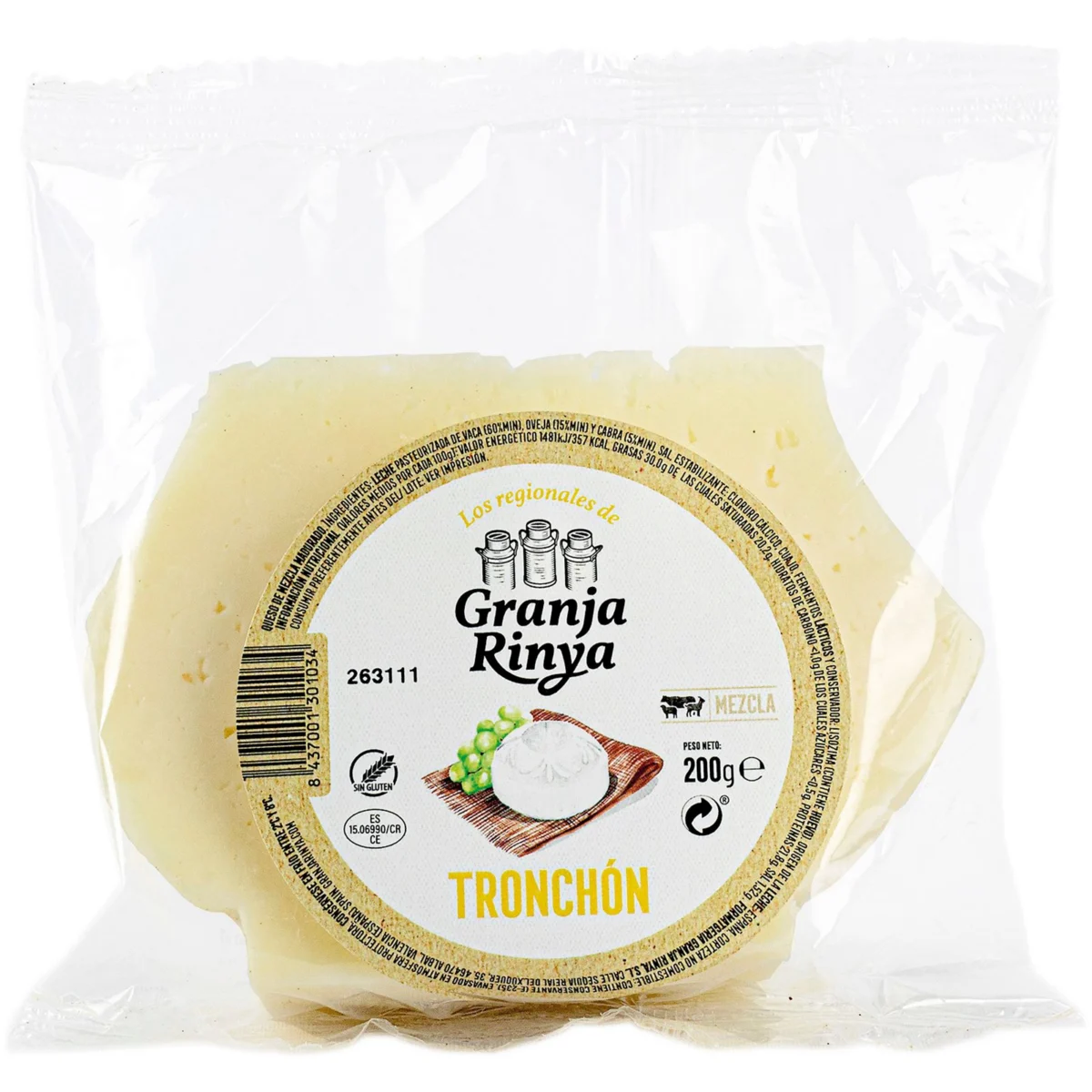 Fromage Tronchón au mélange de laits, portion Granja Rinya