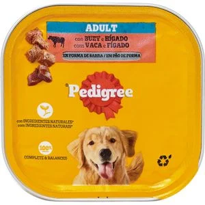 Nassfutter für Hunde mit Rind und Leber, Schale Pedigree