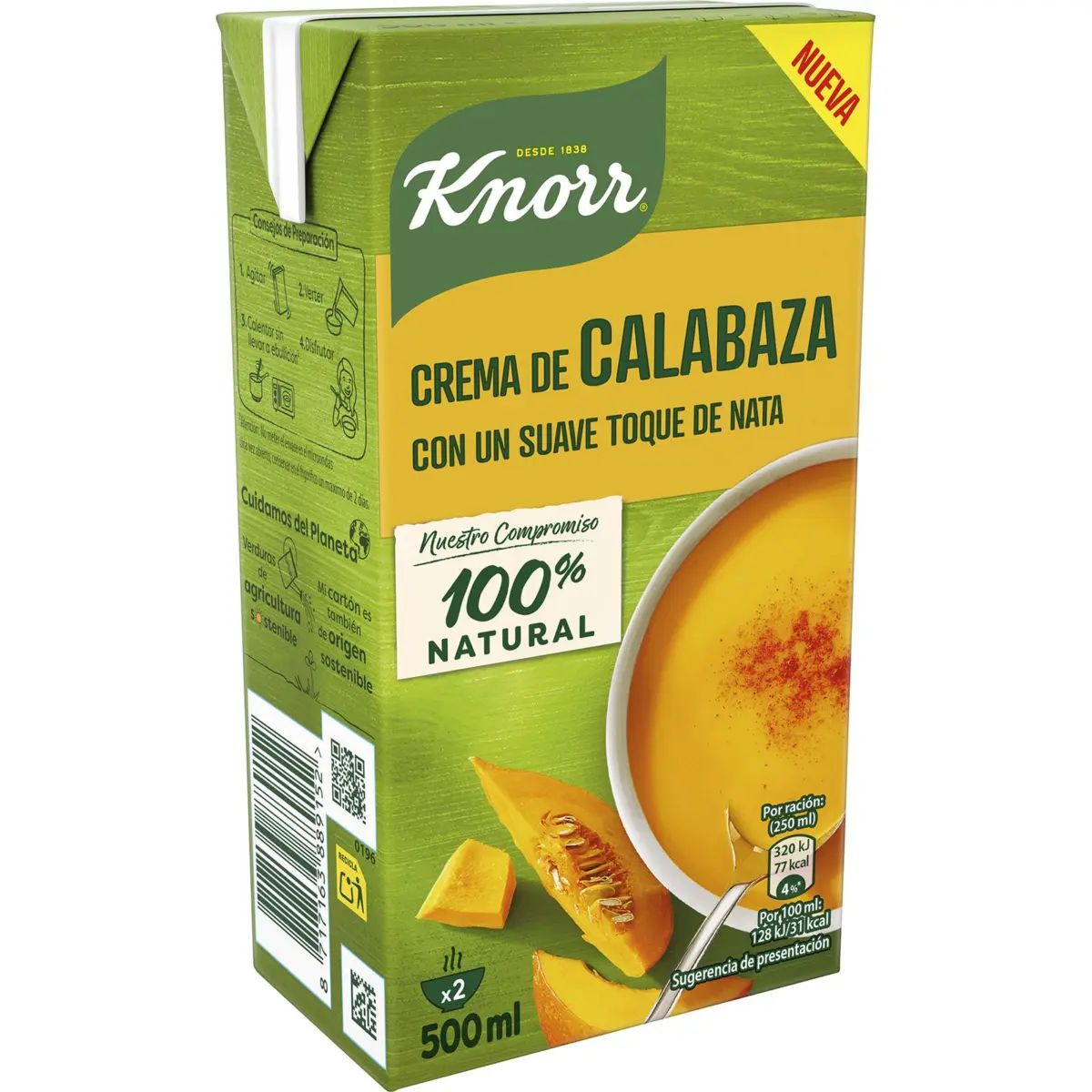 Crema de carbassa amb un toc de nata Knorr