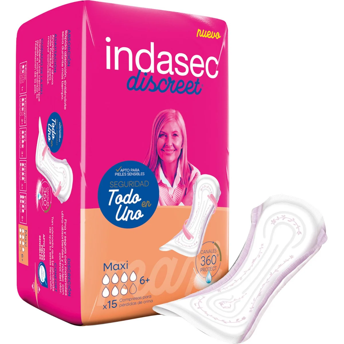 Protections pour incontinence Maxi Discreet Indasec