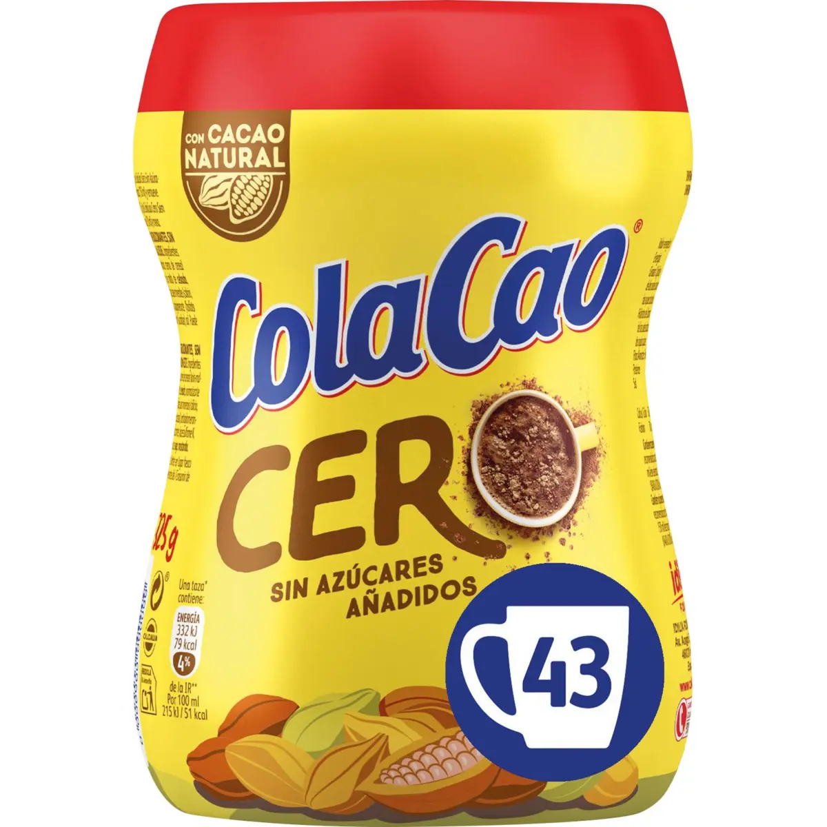 Cacau soluble 0%, pot Cola Cao
