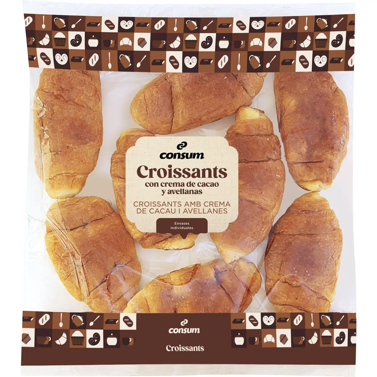 Chocolate-filled croissants Consum