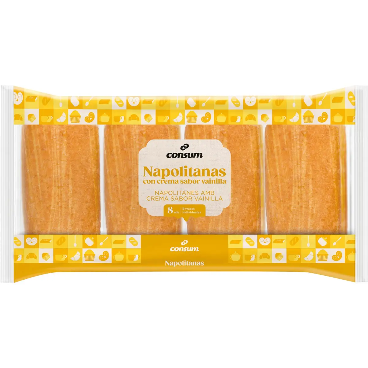 Napolitanas mit Creme Consum