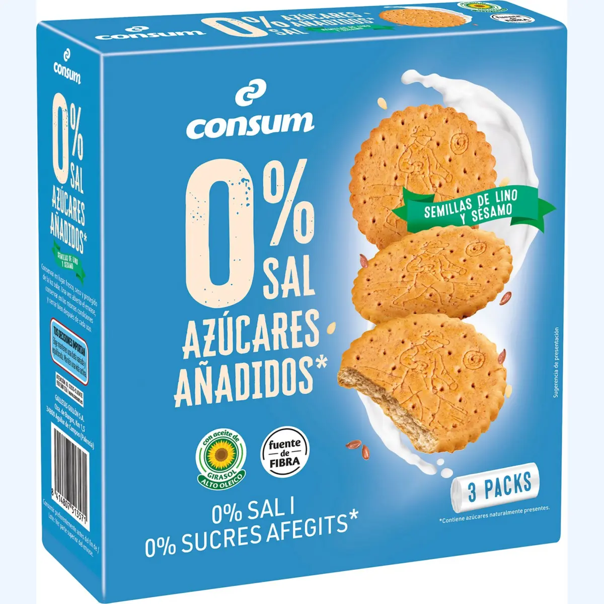 Galletas sin Sal y sin Azúcar Consum