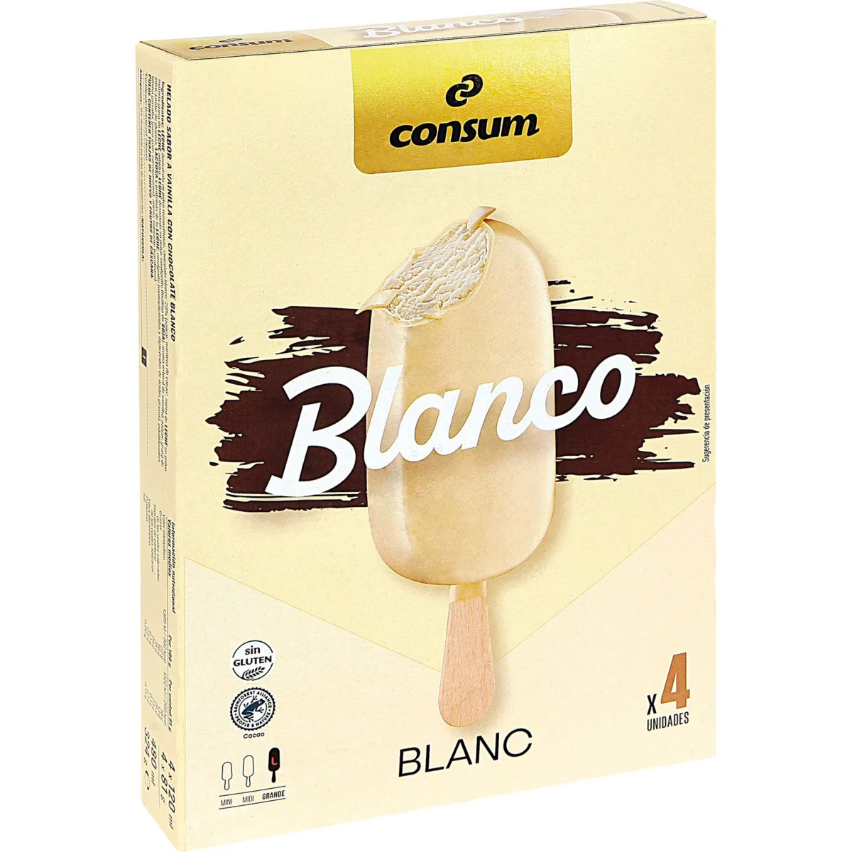 Bombón Choco. Blanco 4 Unidades Consum