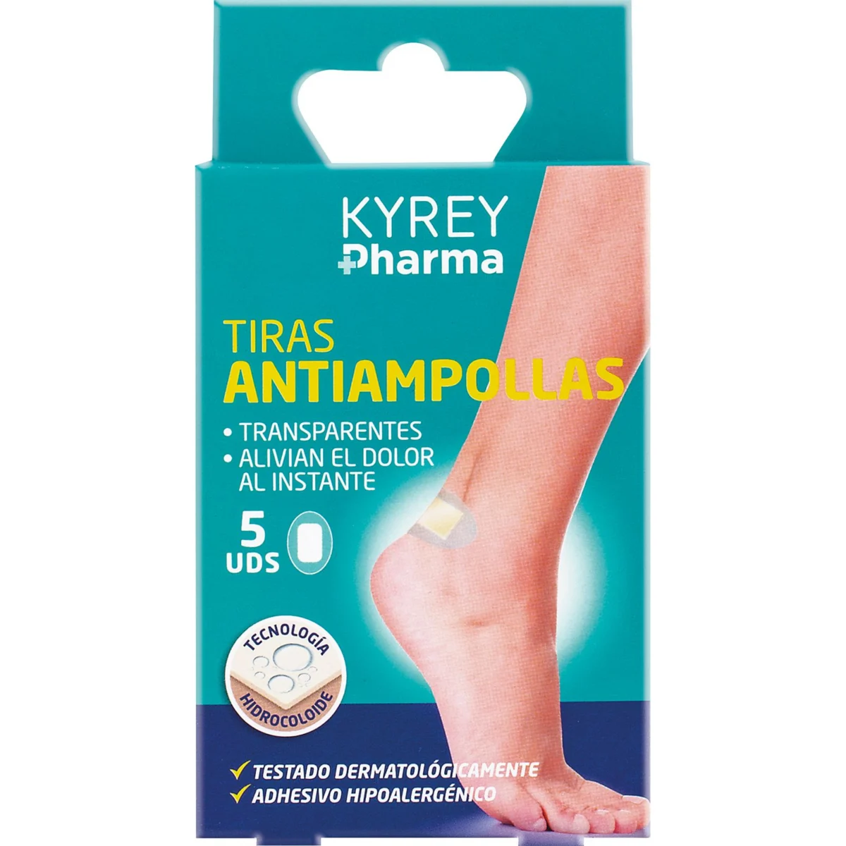 Unsichtbare Blasen- und Scheuerschutzpflaster Kyrey Pharma