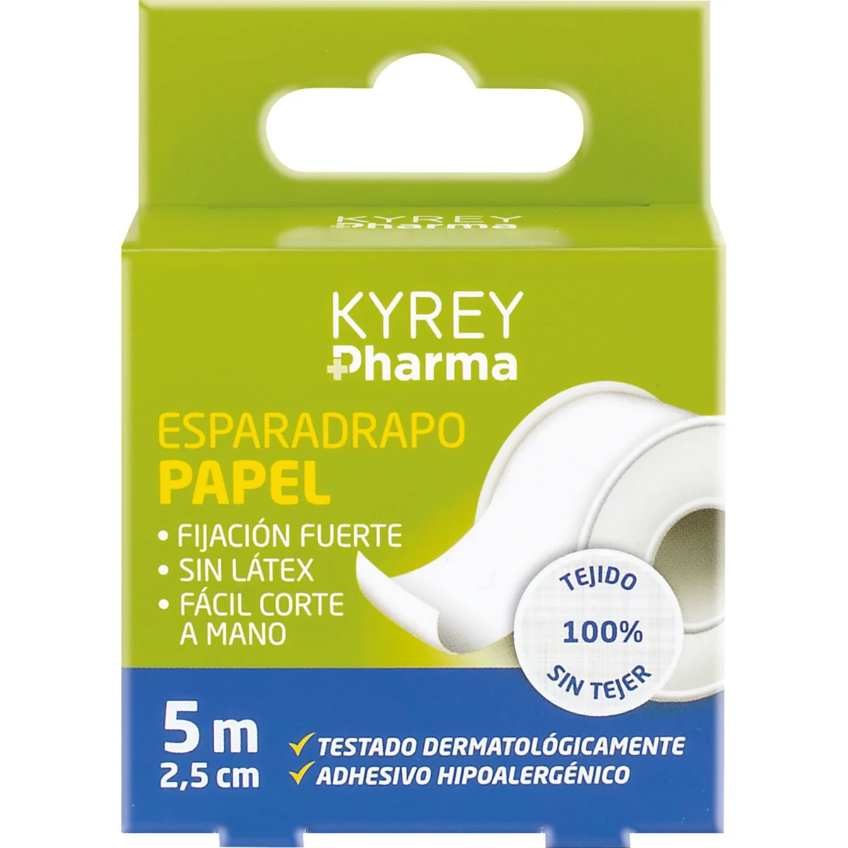 Белый нетканый пластырь 5mx2,5cm Kyrey Pharma