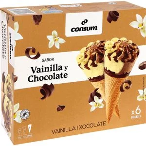 Cono Vainilla Chocolate Pack de 6 Unidades Consum