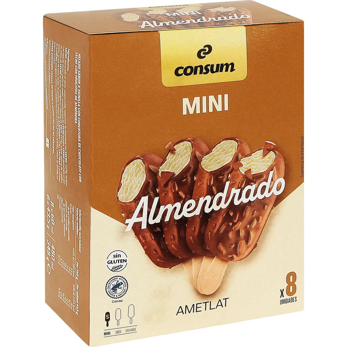 Mini bombons d'ametlla, paquet de 8 Consum