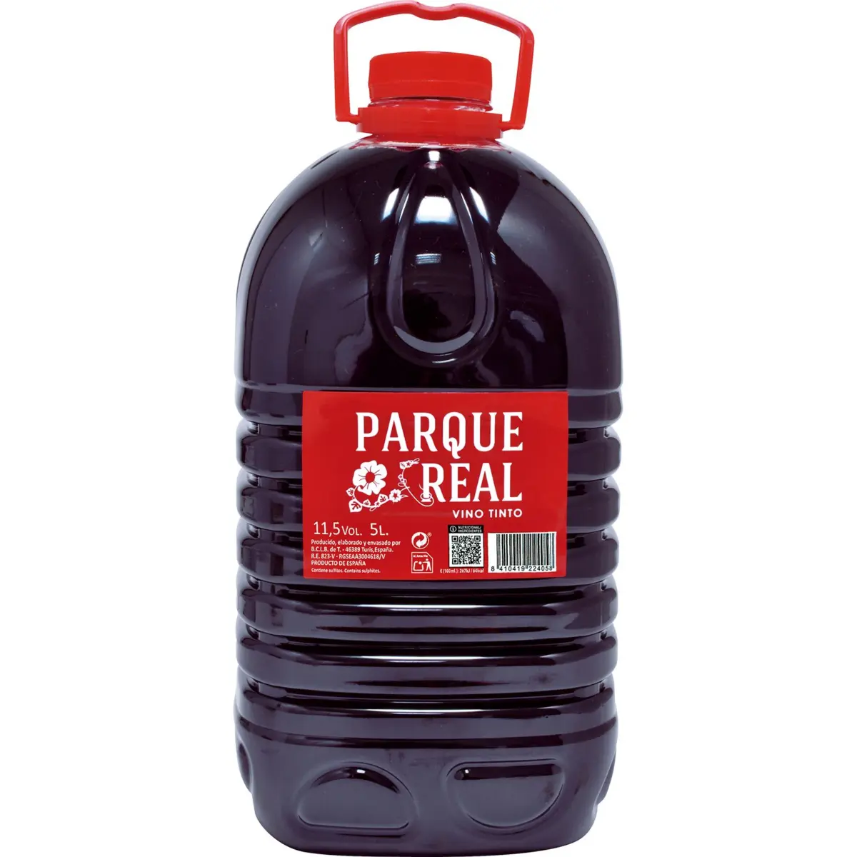 Vin rouge, bidon Parque Real