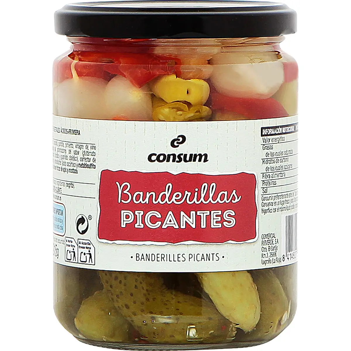 Banderilles picants, pot Consum