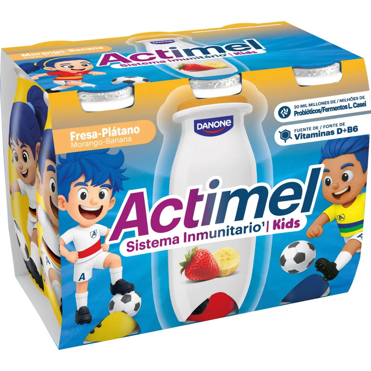 Actimel Kids, 6+2 gratis, gust de maduixa i plàtan