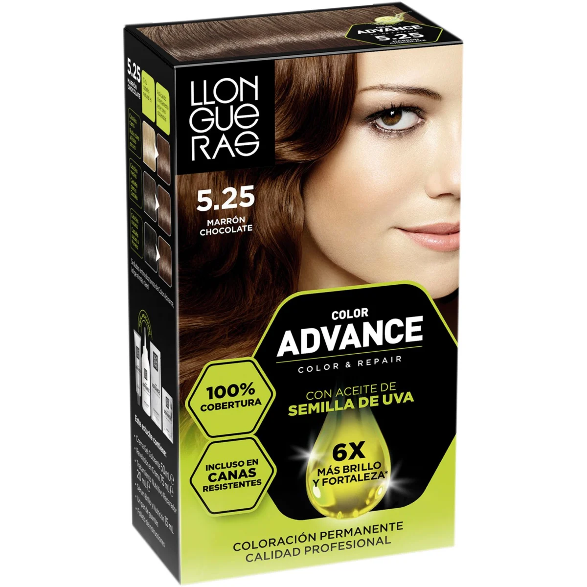 Coloration n°525 marron chocolat Llongueras