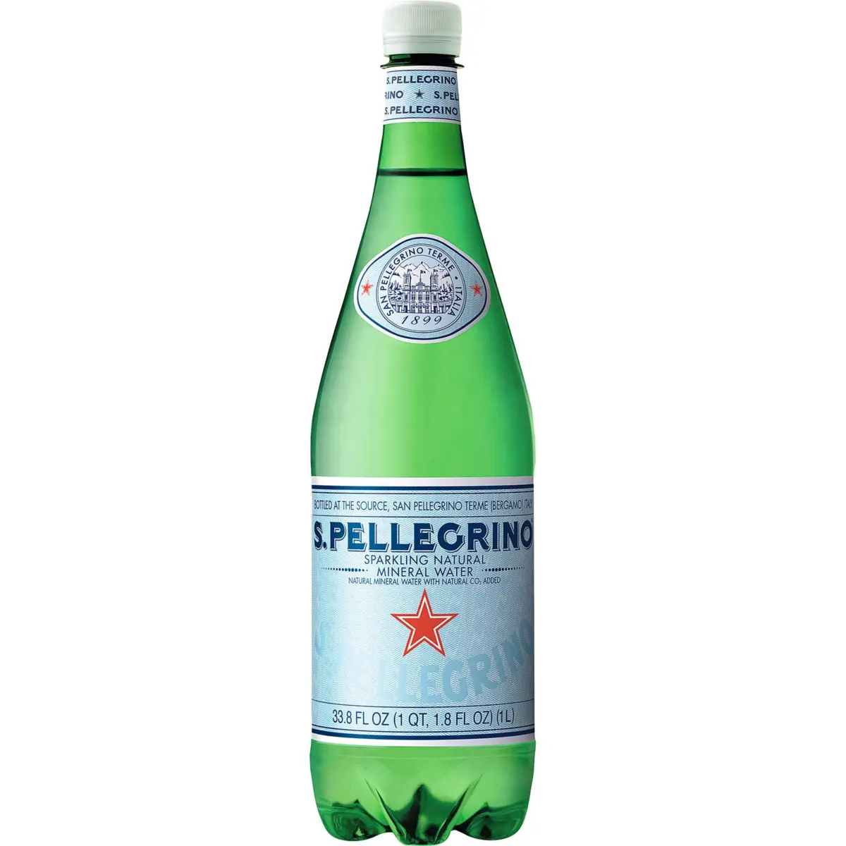 Минеральная газированная вода в пластиковой бутылке S.pellegrino