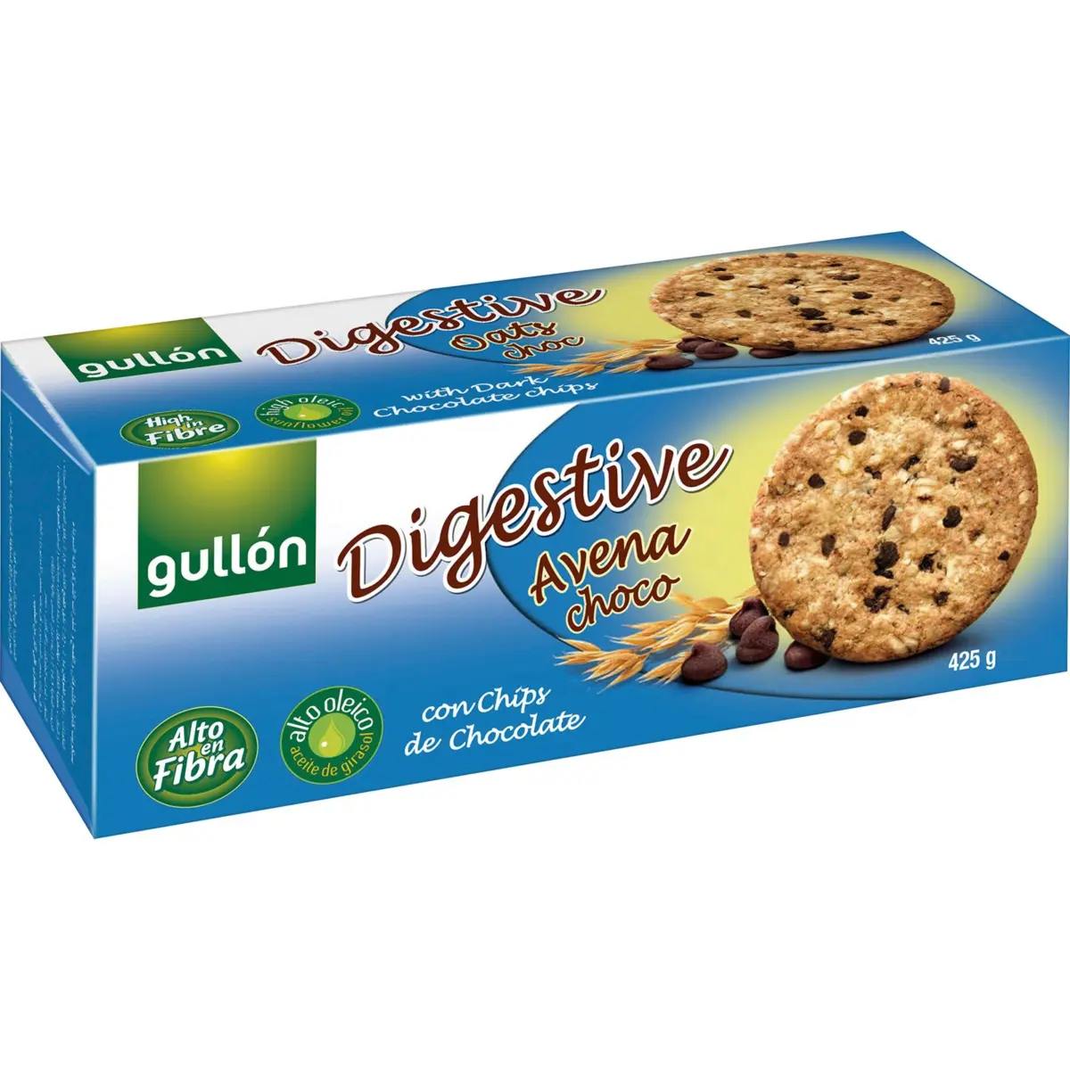 Galletas Digestive Avena con Chocolate Gullon