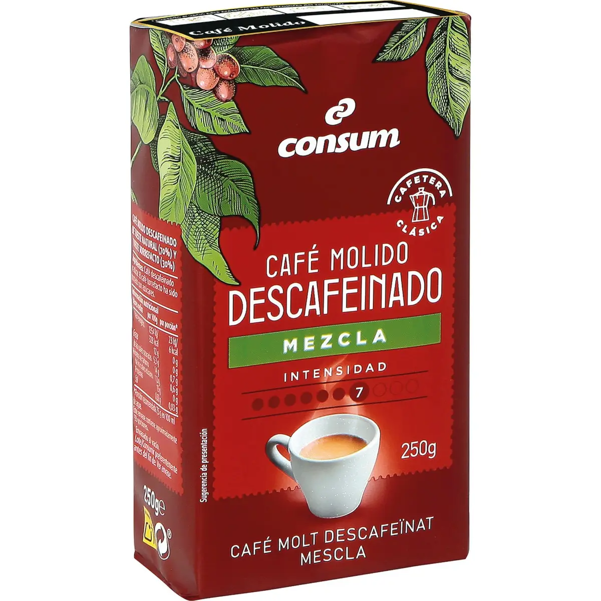 Ground decaffeinated coffee blend Consum
