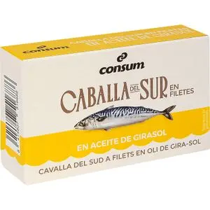 Filetes de Caballa en Aceite Girasol Lata Consum