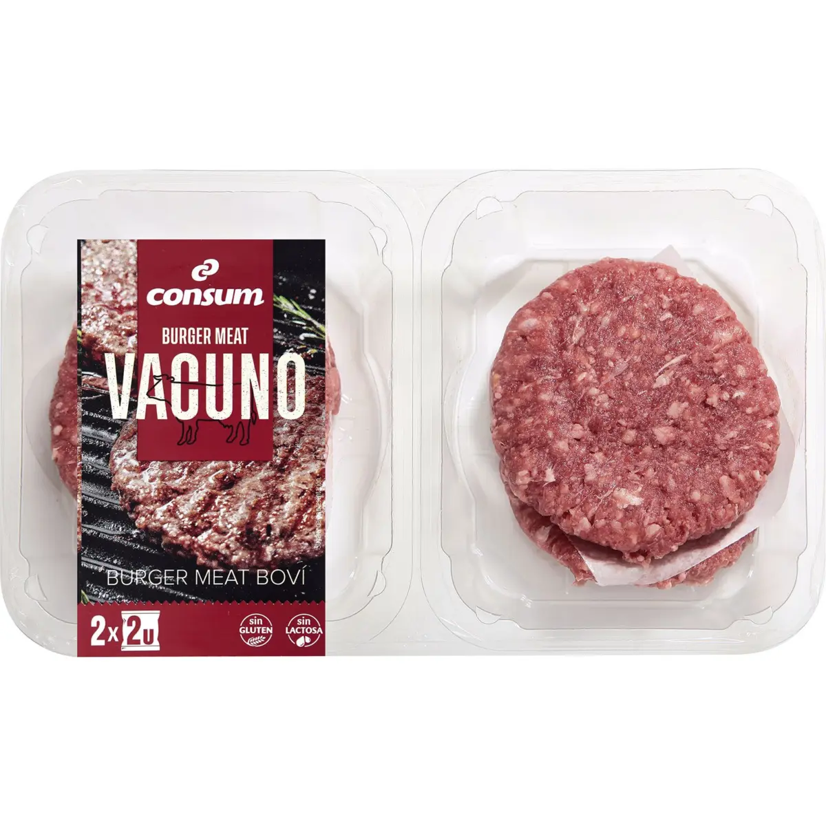 Beef burgers, 4 units Consum