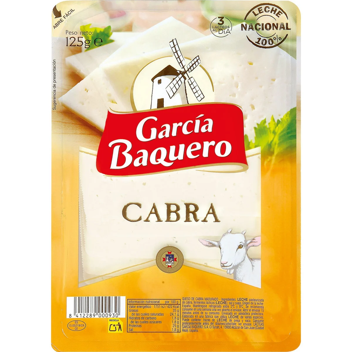 Halbreifer Ziegenkäse, Scheiben G.baquero