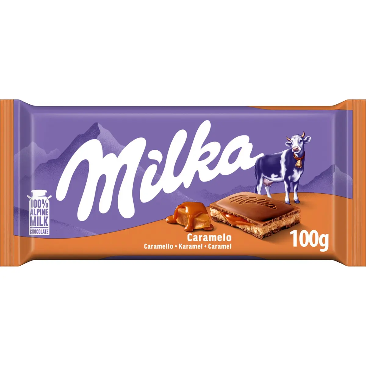 Milka Schokolade mit Karamellfüllung