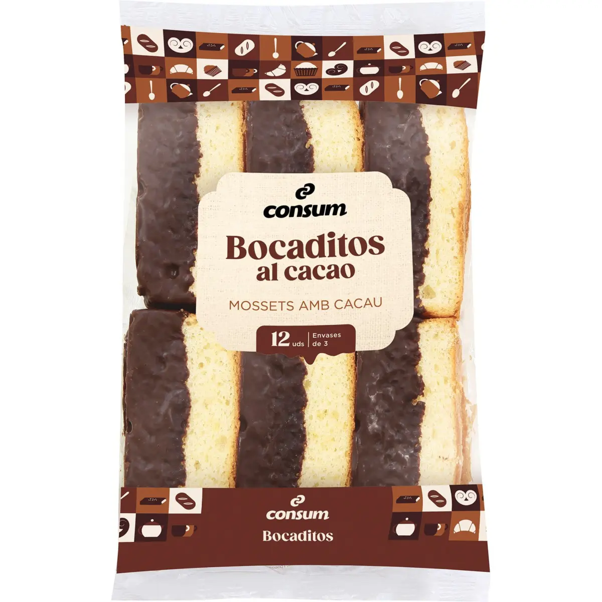 Bocaditos au chocolat, 12 unités Consum