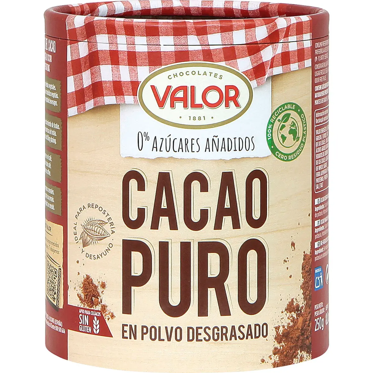 Pure unsweetened cocoa powder Valor