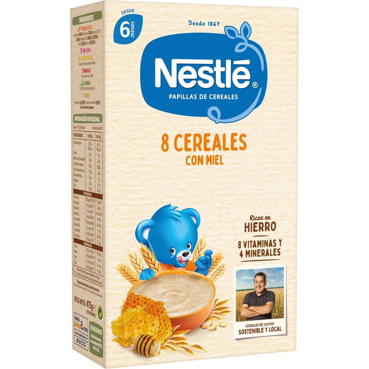 Farinetes de 8 cereals amb mel Nestle